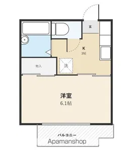 メイプル荒巻B【203号室】の間取り