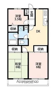 ハイツ瑞光【1階】の間取り