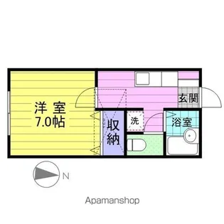 レインボーハイツ【202号室】の間取り