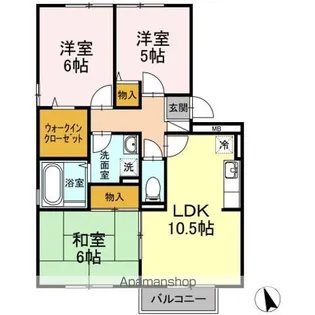 クレッシェンド今村【3階】の間取り