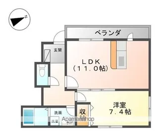 メイプルヴィラ【1階】の間取り