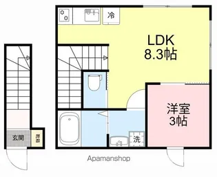 シャンテ連坊A棟【2階】の間取り