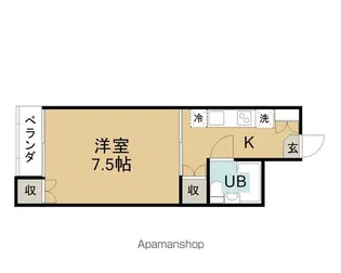 メゾンドゥマキウエスト【206号室】の間取り