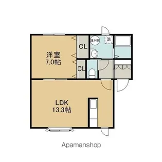 メゾンコート華六番館【1階】の間取り