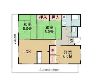 とみたハイツ【3階】の間取り