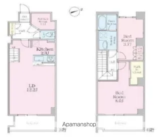 APRU(エプル)【5階】の間取り