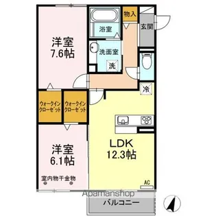 クレール B棟【2階】の間取り
