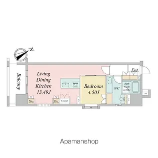 ニューシティアパートメンツ戸越【8階】の間取り