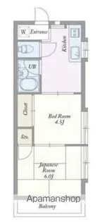 シャンハイツカジクラ【2階】の間取り