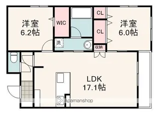 メゾンド・トラスト稲川【101号室】の間取り