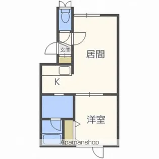 モンレーヴ篠路【202号室】の間取り
