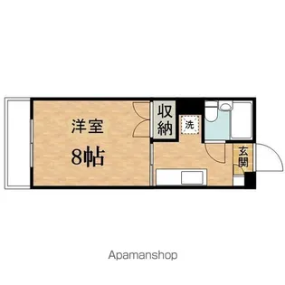 スカイパレス堀之内【3階】の間取り
