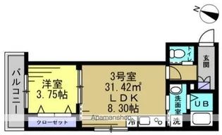 SUN HORIZON Ⅱ【3階】の間取り