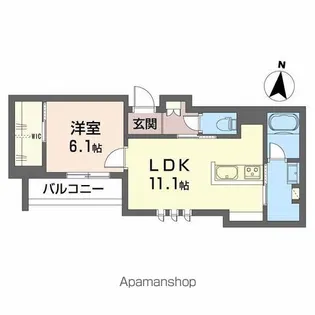 クオリスタ神宮参道【402号室】の間取り