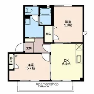 フォレストエバーINNDEF【2階】の間取り