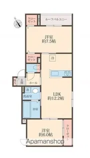 UTENA TERRACE A【3階】の間取り