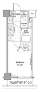 ザ・パークハビオ新宿【3階】の間取り