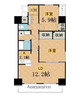 LIVE・TOPIA八王子【8階】の間取り