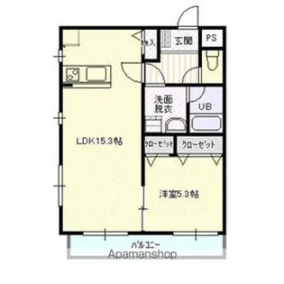 パークサイドテラス【301号室】の間取り