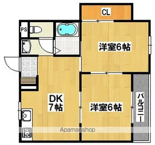 ラパンジール住吉大社【9階】の間取り