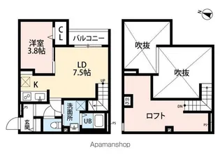 スプリングフォレスト弐番館【1階】の間取り