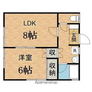 クレール越野【1階】の間取り