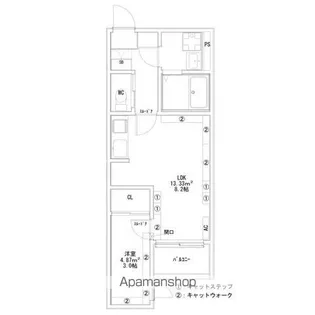 Coco Cat 岩塚【3階】の間取り