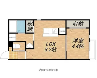 メゾンドメグ湖南【201号室】の間取り