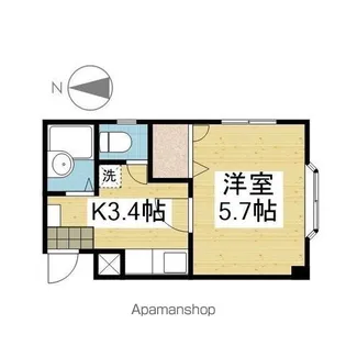 GRACE高砂【101.号室】の間取り