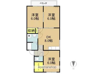 リトル・ウィングB棟【1階】の間取り