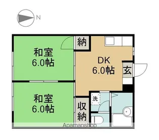 ハイツエステートⅡ【1階】の間取り