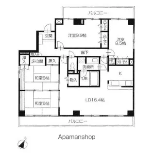 プラージュ司【7階】の間取り