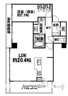 プレミスト浜松中央タワー【4階】の間取り