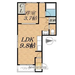 ムトウハイツ1【1階】の間取り