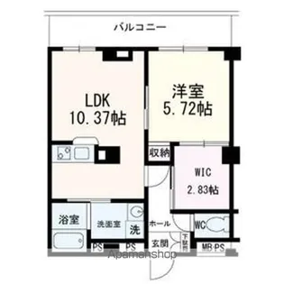 ラシーネ錦町【205号室】の間取り