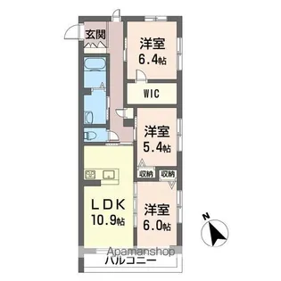 SKシャーメゾン大瀬【205号室】の間取り