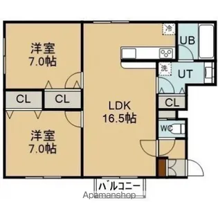 アニバーサリーM【201号室】の間取り