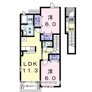 サン・スクエアC棟【2階】の間取り