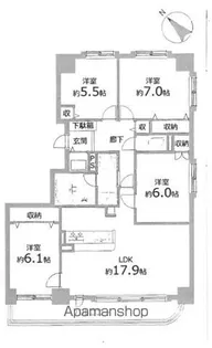 愛富丘館【107号室】の間取り