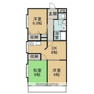 レジデンス参番館【2階】の間取り