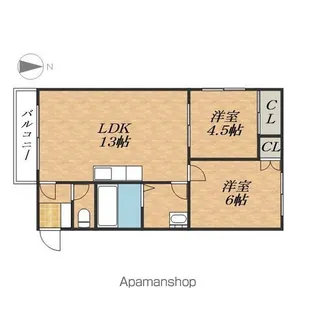 コンフォート16【3階】の間取り