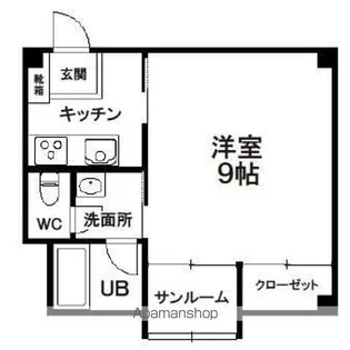 ドミール・クレセントB【4階】の間取り