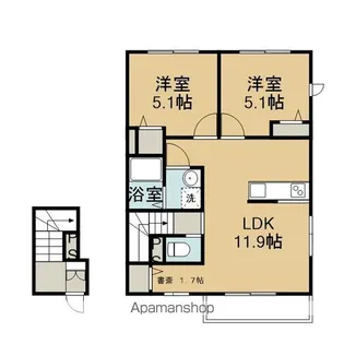 UNO【202号室】の間取り