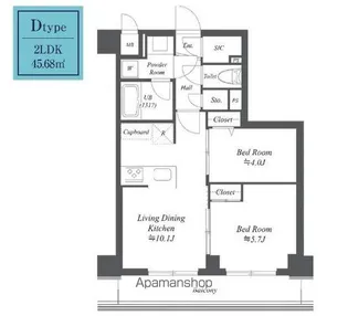 ディームス根岸【3階】の間取り