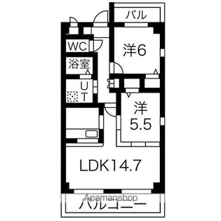 クレセール ウェスト【2階】の間取り