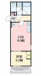LEVICIA BLDG.Ⅲ【1階】の間取り