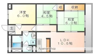 サンハイツ奥田【6階】の間取り