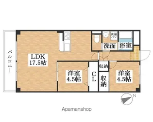 グランドハイツカトレア【4階】の間取り