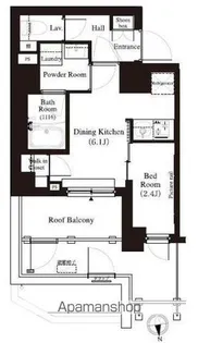 東京都中野区江原町2丁目【マンション】の間取り