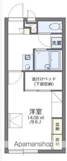 レオパレスケイティ【201号室】の間取り